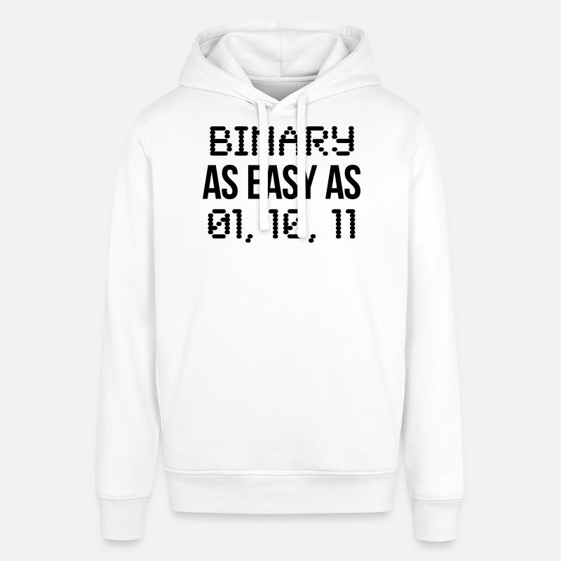 code binaire - Sweat à capuche SOUNDER Stanley/Stella Unisexe - blanc