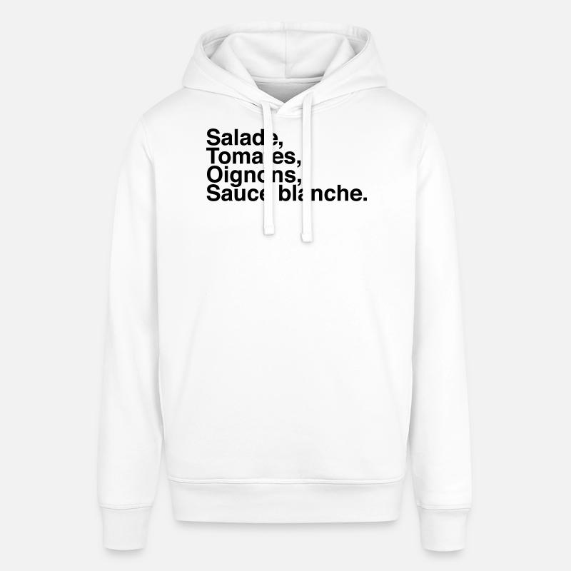 Salade Tomate Oignons Sauce blanche - Sweat à capuche SOUNDER Stanley/Stella Unisexe - blanc
