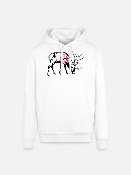 Cerf broutant - Sweat à capuche SOUNDER Stanley/Stella Unisexe - blanc