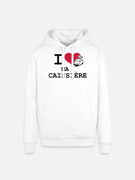 I love ma caissière - Sweat à capuche SOUNDER Stanley/Stella Unisexe - blanc