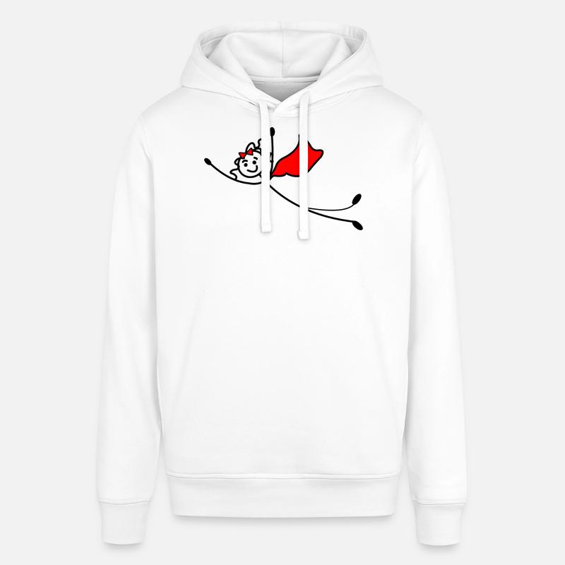 Fliegende Superfrau oder mit rotem Umhang - Stanley/Stella Unisex Hoodie SOUNDER - Weiß
