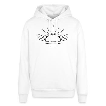 Lever du soleil - Sweat à capuche SOUNDER Stanley/Stella Unisexe - blanc - Devant - Alina (178cm) & Michal (187cm)
