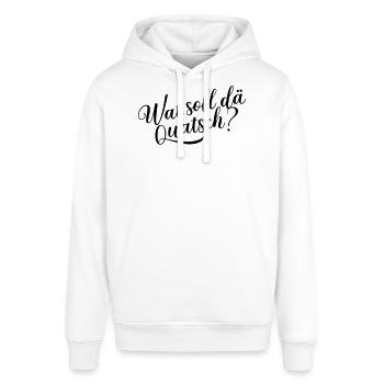 Wat soll dä Quatsch? - Stanley/Stella Unisex Hoodie SOUNDER - Weiß - Vorne - Alina (178cm) & Michal (187cm)