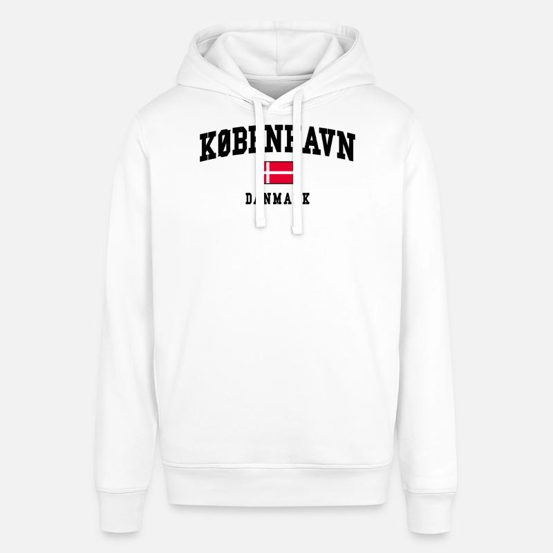 Copenhague Danemark Conception du drapeau - Sweat à capuche SOUNDER Stanley/Stella Unisexe - blanc