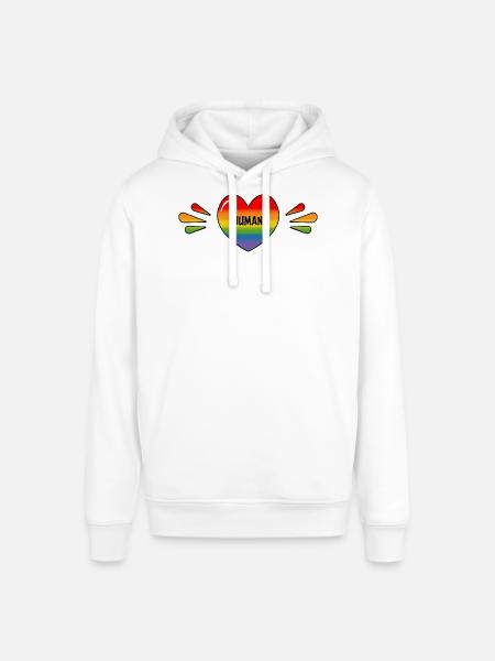 Rainbow Gay human - Stanley/Stella SOUNDER Unisex Hoodie - white