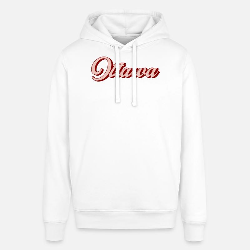 Script rétro d’Ottawa - Sweat à capuche SOUNDER Stanley/Stella Unisexe - blanc