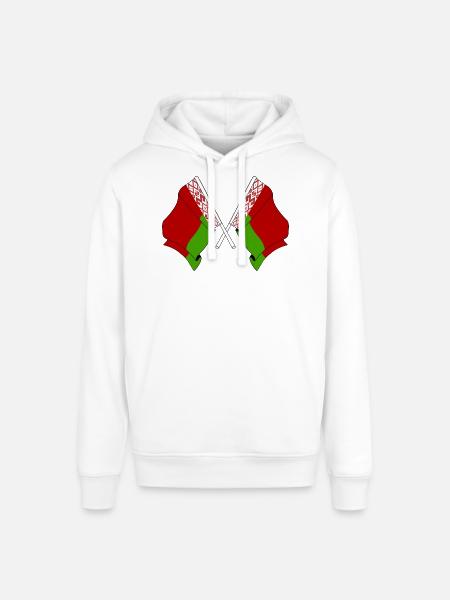 Deux drapeaux croisés de Russie blanche - Sweat à capuche SOUNDER Stanley/Stella Unisexe - blanc