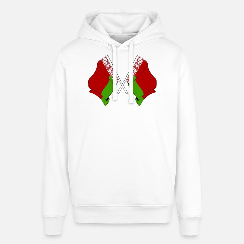 Deux drapeaux croisés de Russie blanche - Sweat à capuche SOUNDER Stanley/Stella Unisexe - blanc