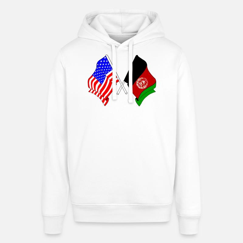 Drapeau des États-Unis Drapeau de l’Afghanistan - Sweat à capuche SOUNDER Stanley/Stella Unisexe - blanc