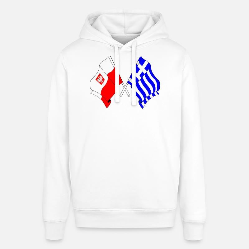 Drapeau Pologne, drapeau Grèce - Sweat à capuche SOUNDER Stanley/Stella Unisexe - blanc