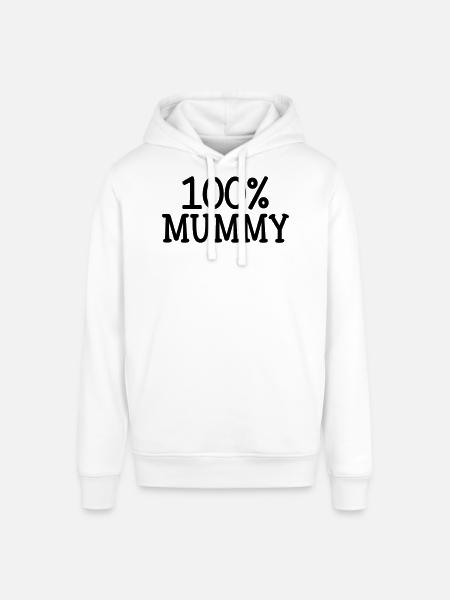 100% Mom - Mother's Day - Stanley/Stella SOUNDER Unisex Hoodie - white