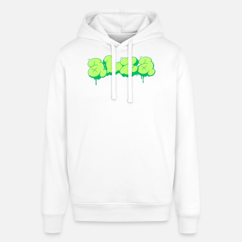 Conception de style graffiti vert vif - Sweat à capuche SOUNDER Stanley/Stella Unisexe - blanc