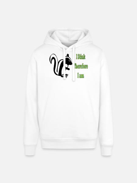 Humorous Skunk Philosophy Quote Design - Stanley/Stella SOUNDER Unisex Hoodie - white