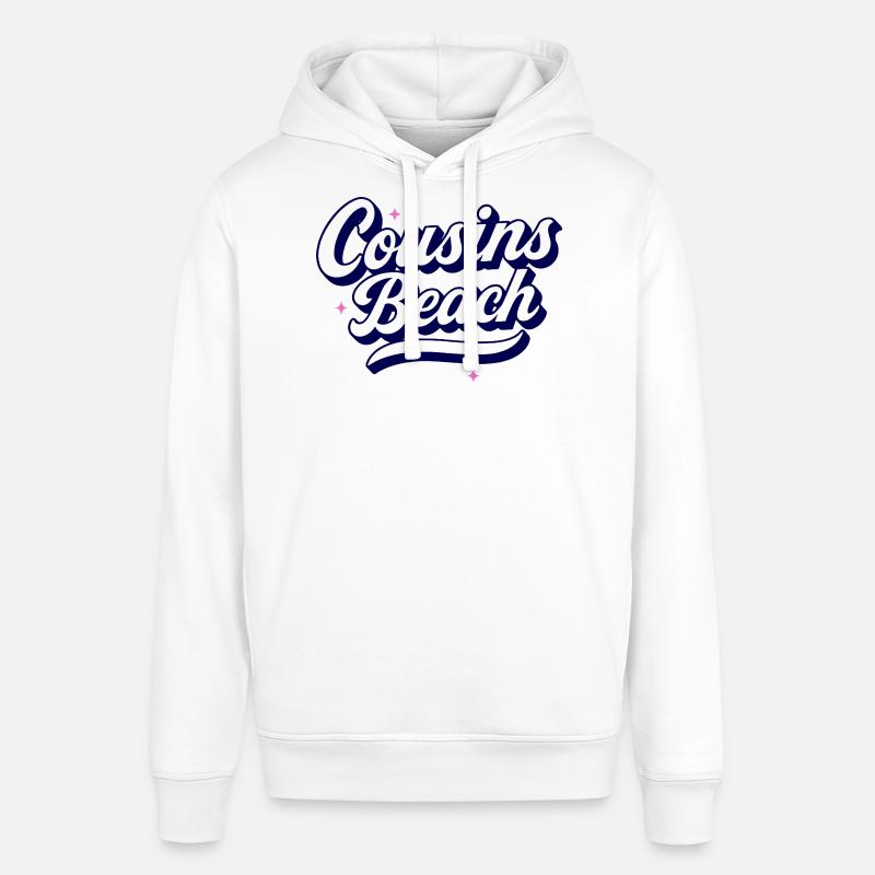 Cousins Beach - Conception de script rétro - Sweat à capuche SOUNDER Stanley/Stella Unisexe - blanc