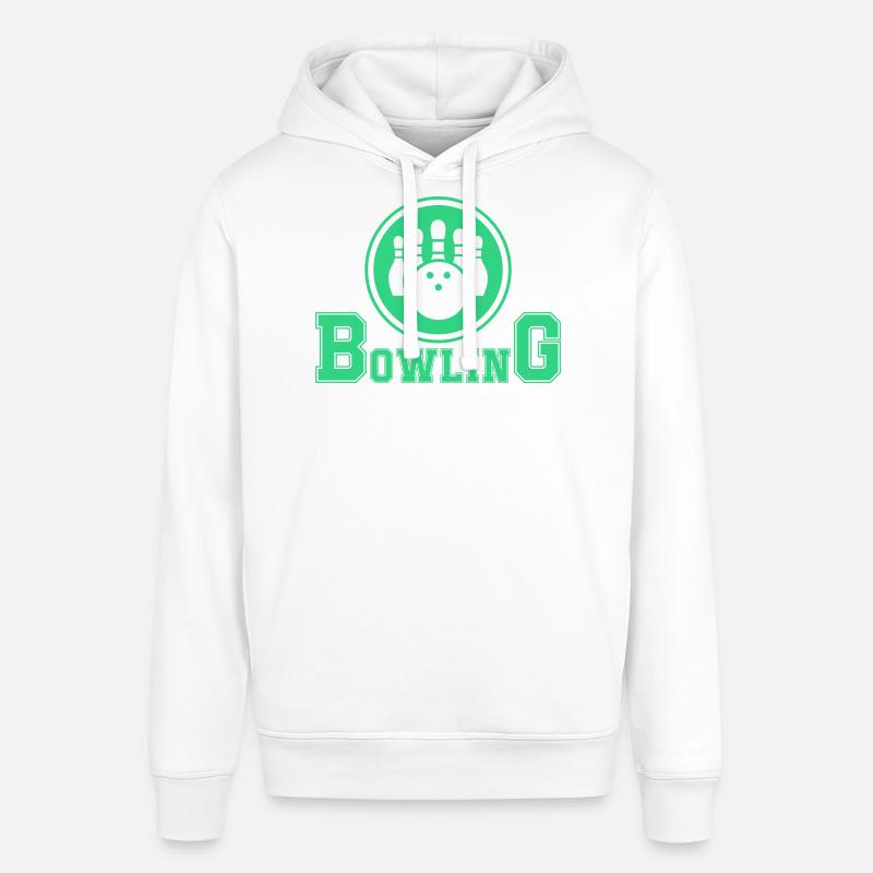 Conception de main de bowling rétro - Sweat à capuche SOUNDER Stanley/Stella Unisexe - blanc