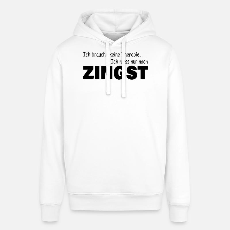 Terapi Zingst - Stanley/Stella SOUNDER økologisk unisex-hettegenser - hvit