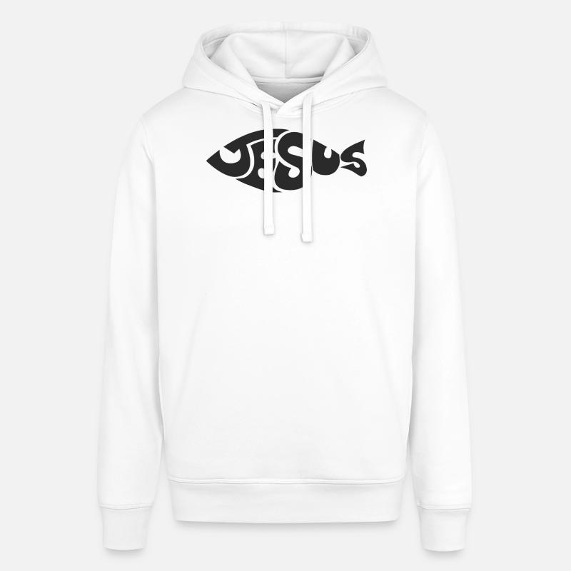 Chemise à logo de lettrage Jésus - Sweat à capuche SOUNDER Stanley/Stella Unisexe - blanc