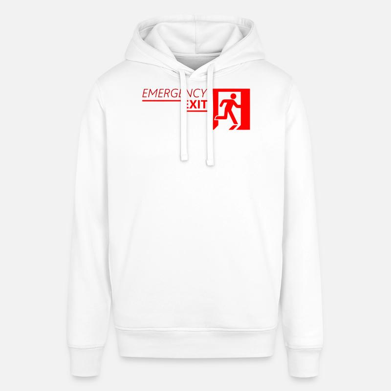 Emergency EXIT Classic Red - Sweat à capuche SOUNDER Stanley/Stella Unisexe - blanc