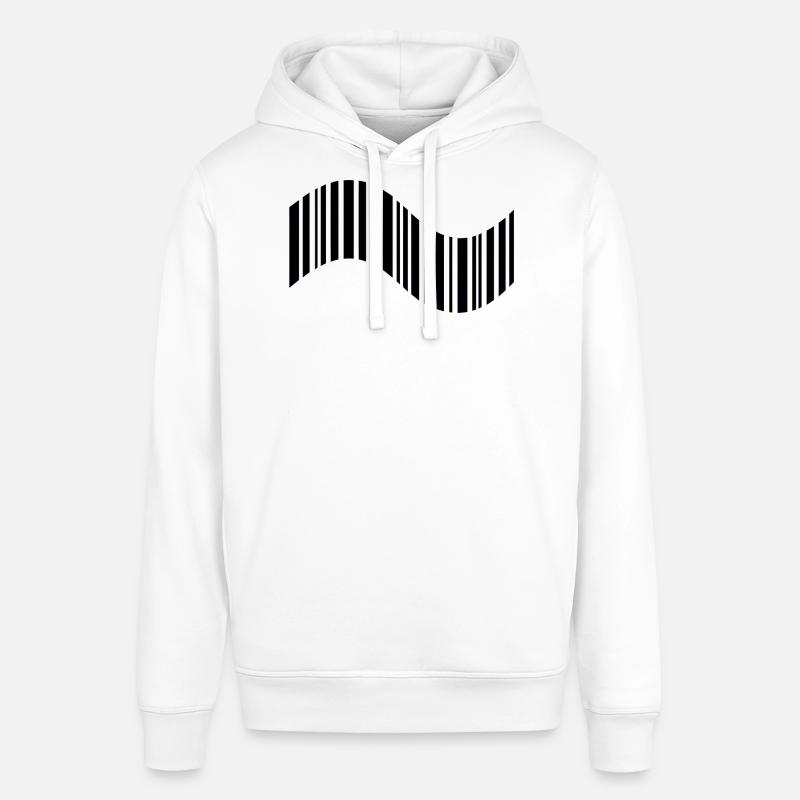 Code-barres en forme ondulée - Sweat à capuche SOUNDER Stanley/Stella Unisexe - blanc