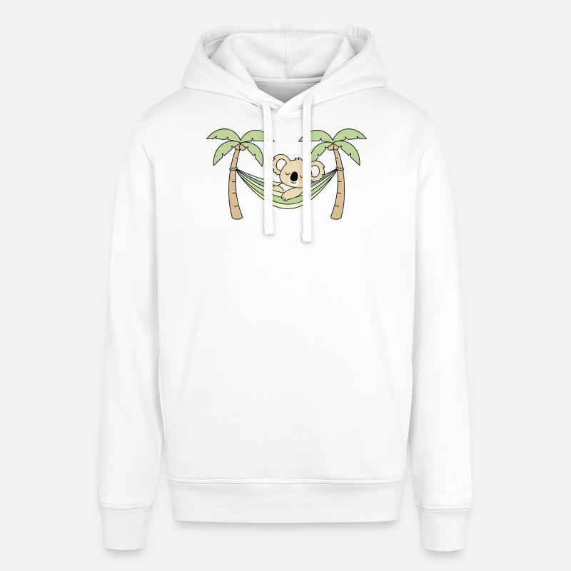 Koala dans les palmiers du hamac - Sweat à capuche SOUNDER Stanley/Stella Unisexe - blanc