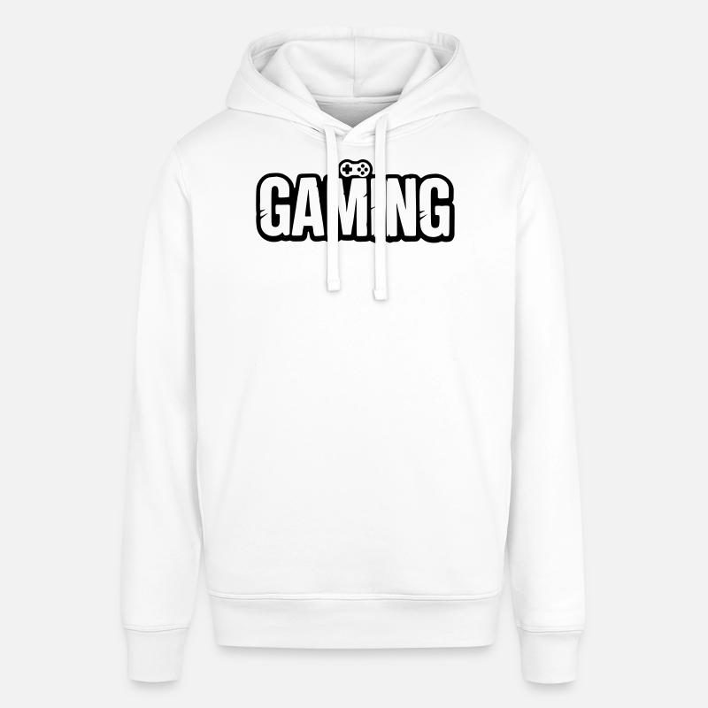 Gaming_Schrift_mit_Conroller - Sweat à capuche SOUNDER Stanley/Stella Unisexe - blanc