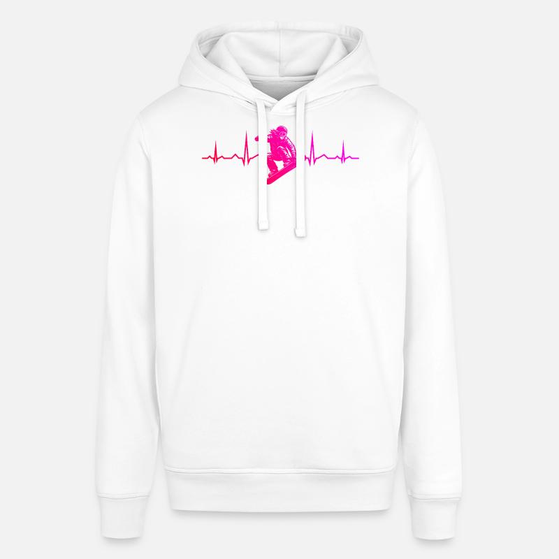 Message de snowboard clair - Sweat à capuche SOUNDER Stanley/Stella Unisexe - blanc