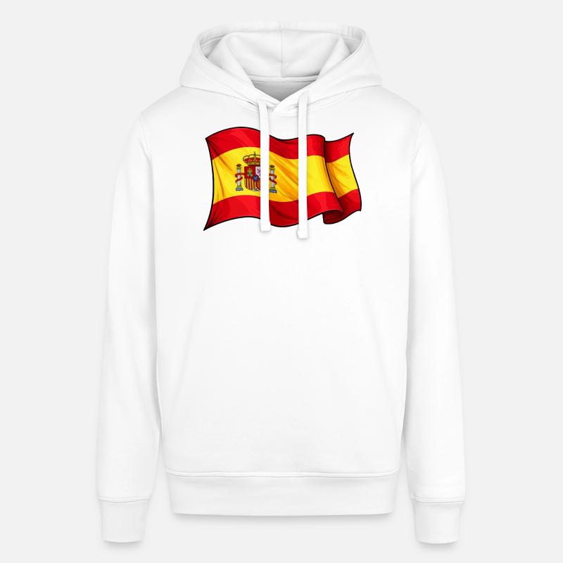Conception des ondes du drapeau espagnol - Sweat à capuche SOUNDER Stanley/Stella Unisexe - blanc
