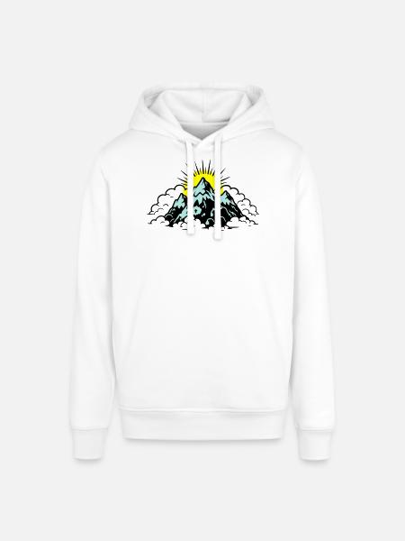 Mountains Alps Nature - Stanley/Stella SOUNDER Unisex Hoodie - white