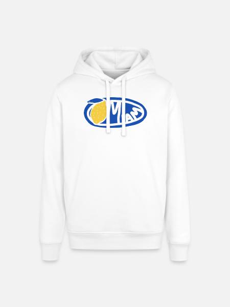 Lemon Yum Blue Retro Oval Logo - Stanley/Stella SOUNDER Unisex Hoodie - white