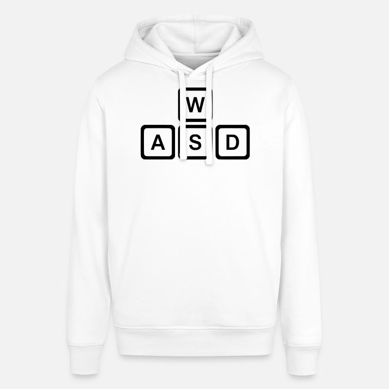 WASD Keys, PC Gaming Nerd Vector - Sweat à capuche SOUNDER Stanley/Stella Unisexe - blanc