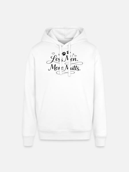 Less men. More mutts. - Stanley/Stella SOUNDER Unisex Hoodie - white