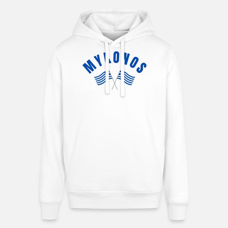 Drapeaux grecs de Mykonos - Sweat à capuche SOUNDER Stanley/Stella Unisexe - blanc