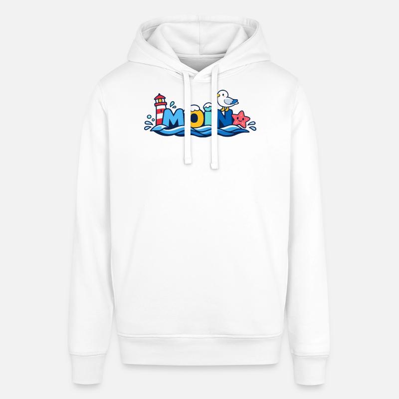 MOIN Möwe Leuchtturm Maritim Bunt - Stanley/Stella Unisex Hoodie SOUNDER - Weiß