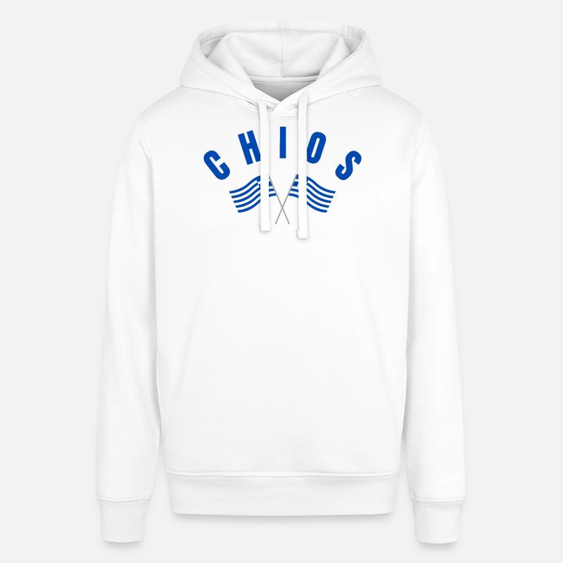 Chios Croisé des drapeaux grecs - Sweat à capuche SOUNDER Stanley/Stella Unisexe - blanc