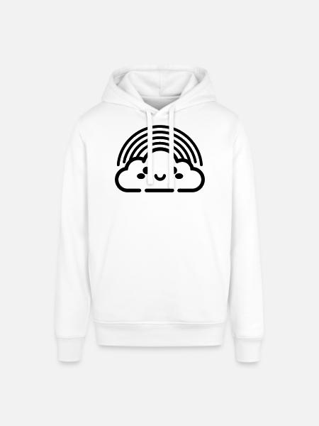 rainbow - Stanley/Stella SOUNDER Unisex Hoodie - white