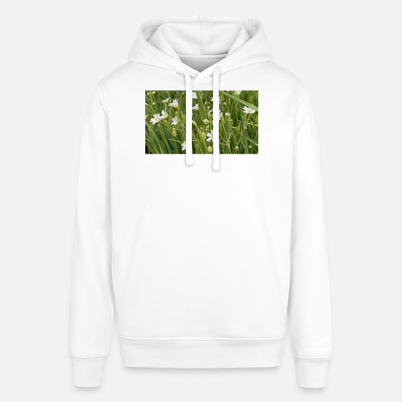 Fleurs blanches de prairie sauvage - Sweat à capuche SOUNDER Stanley/Stella Unisexe - blanc