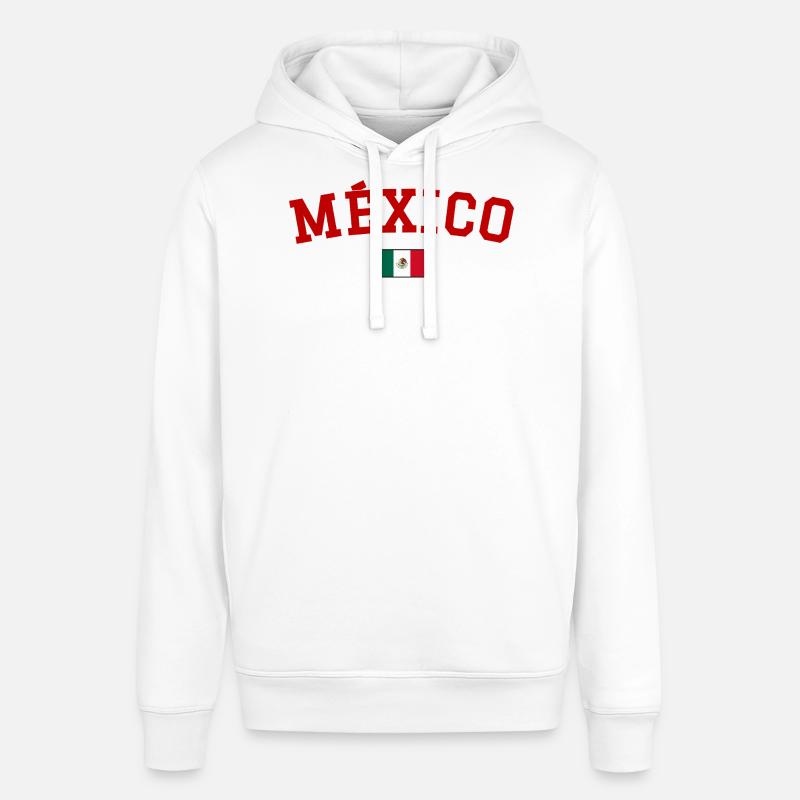 Drapeau du Mexique Rouge - Sweat à capuche SOUNDER Stanley/Stella Unisexe - blanc
