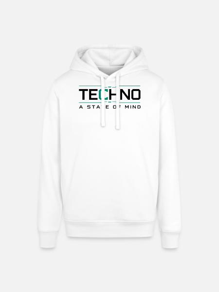 Techno - A State of Mind - Stanley/Stella SOUNDER Unisex Hoodie - white