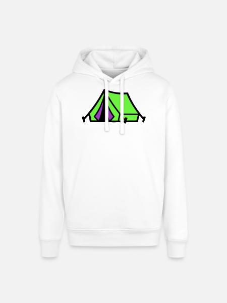 Festival Tent Camping Icon - Stanley/Stella SOUNDER Unisex Hoodie - white