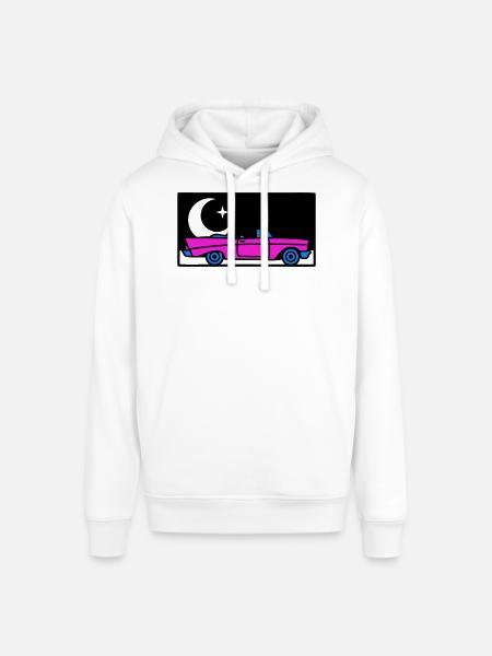 Retro 80s Convertible Graphic - Stanley/Stella SOUNDER Unisex Hoodie - white