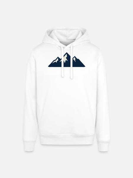 Mountains Mountains Silhouette - Stanley/Stella SOUNDER Unisex Hoodie - white