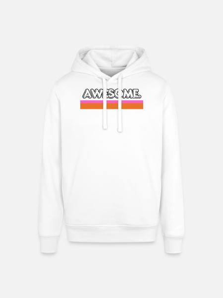 Awesome Retro Stripe - Stanley/Stella SOUNDER Unisex Hoodie - white