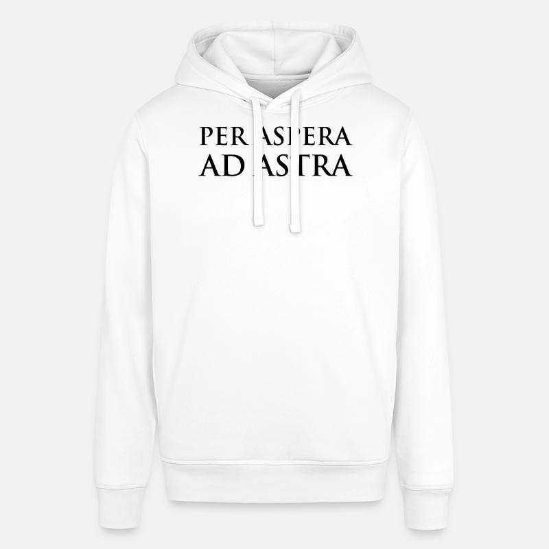 Per Aspera Ad Astra Tipography Design - Felpa con cappuccio unisex SOUNDER di Stanley/Stella - bianco