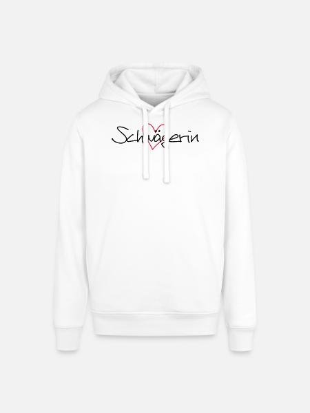 Schwägerin Herz Geschenk Junggesellenabschied - Stanley/Stella Unisex Hoodie SOUNDER - Weiß