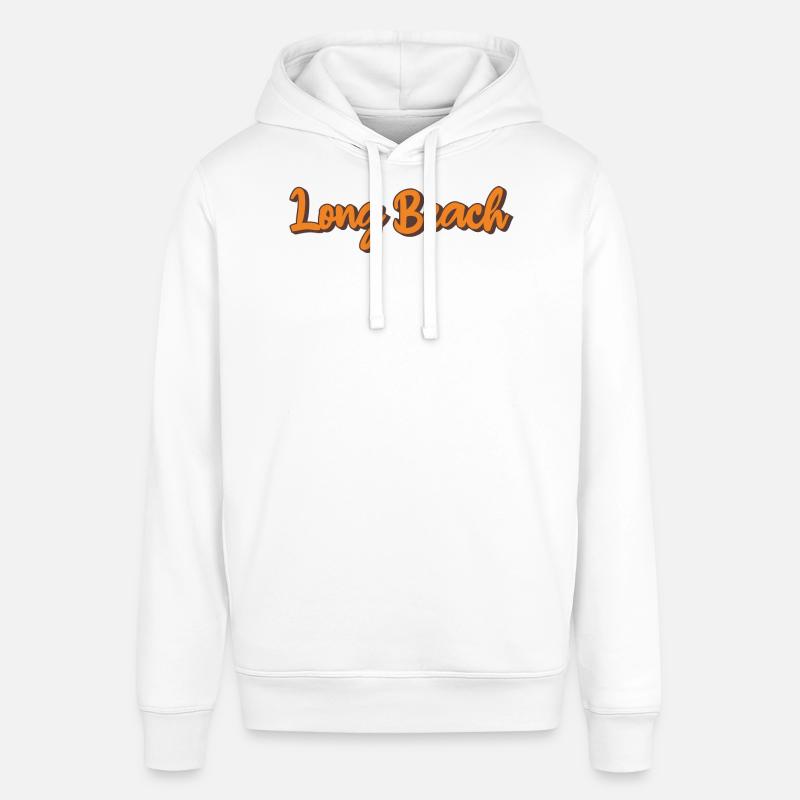 Script rétro de Long Beach - Sweat à capuche SOUNDER Stanley/Stella Unisexe - blanc