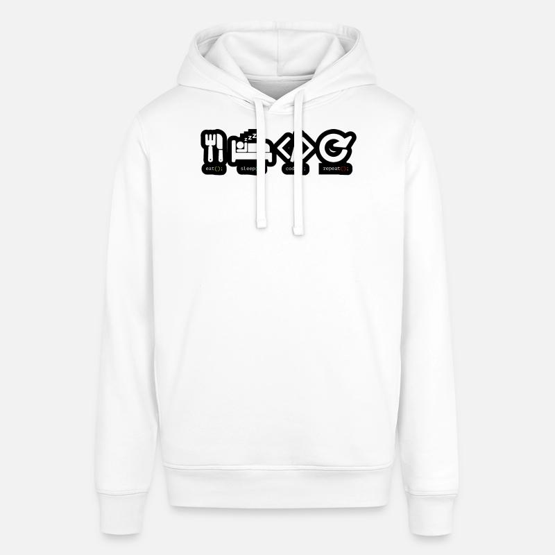 Code Sleep Repeat Developer Life - Sweat à capuche SOUNDER Stanley/Stella Unisexe - blanc