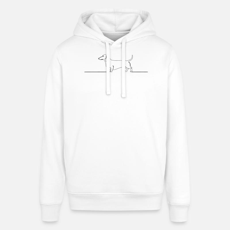 Art d’une ligne teckel teckel - Sweat à capuche SOUNDER Stanley/Stella Unisexe - blanc