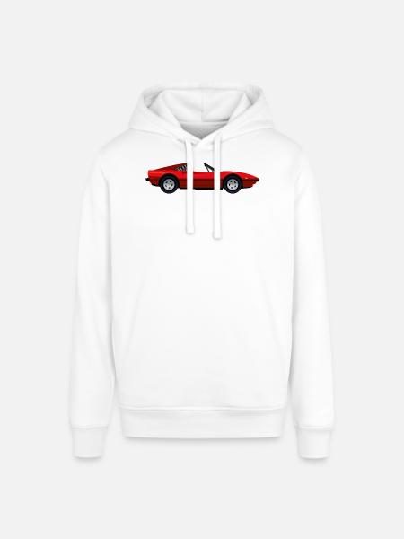 RED SPORTS CAR - Stanley/Stella SOUNDER Unisex Hoodie - white
