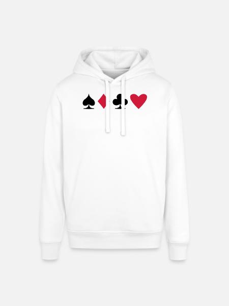Poker Suit - Stanley/Stella SOUNDER Unisex Hoodie - white