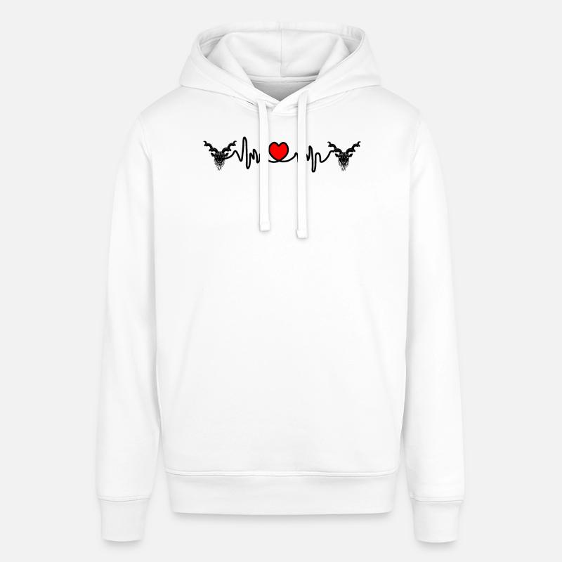 Herzfrequenz Cardio Steinbock Steinbock Steinbock - Stanley/Stella Unisex Hoodie SOUNDER - Weiß